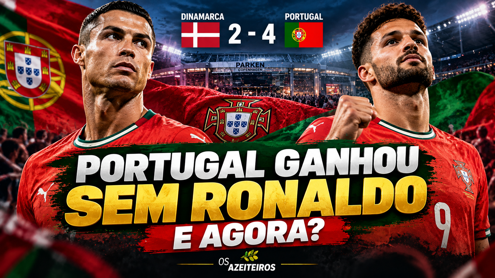 Portugal sem Ronaldo após vitória por 4-2 frente à Dinamarca